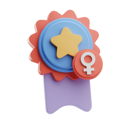 Female Badge  3D Icon