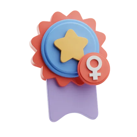 Female Badge  3D Icon