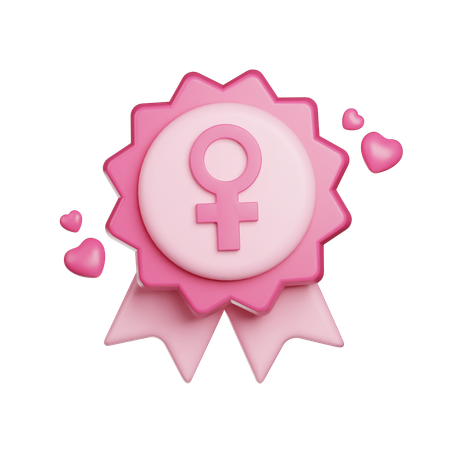Female Badge  3D Icon