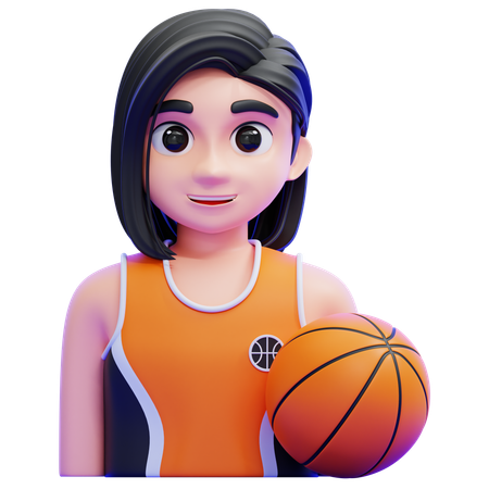Female basketball player  3D Icon
