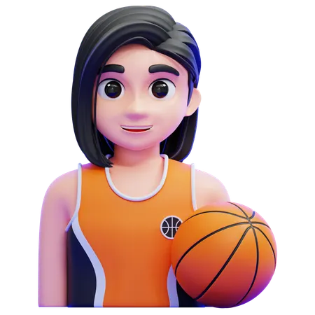 Female basketball player  3D Icon