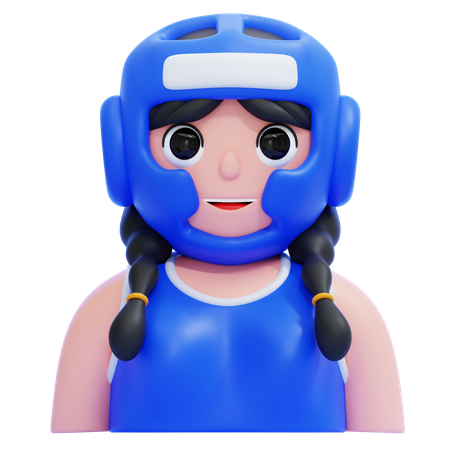 Female Boxer  3D Icon