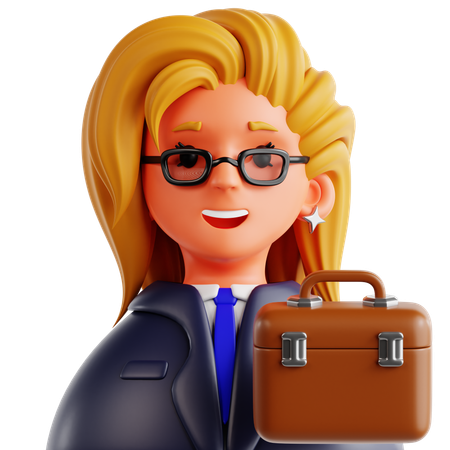 Female Business Woman  3D Icon