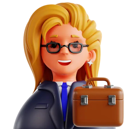 Female Business Woman  3D Icon