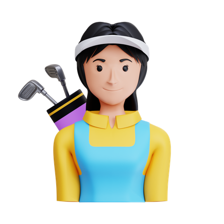 Female Caddie  3D Icon