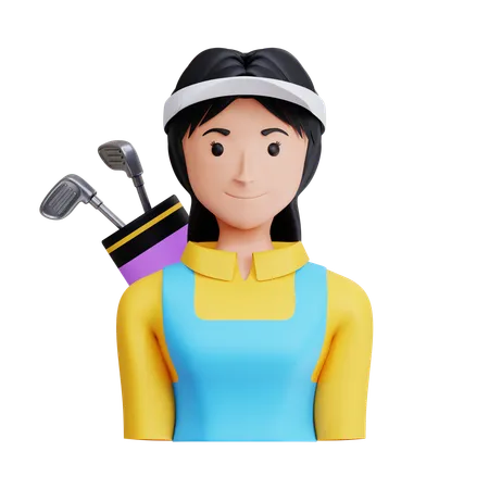 Female Caddie  3D Icon