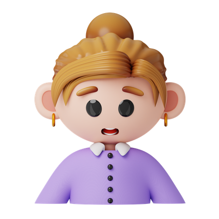 Female cashier  3D Icon