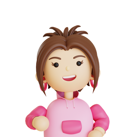 Female Character  3D Icon