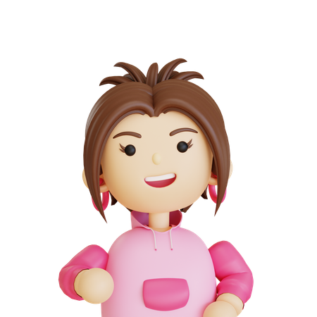 Female Character 3D Icon