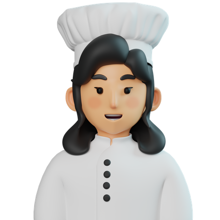 Female Chef  3D Icon