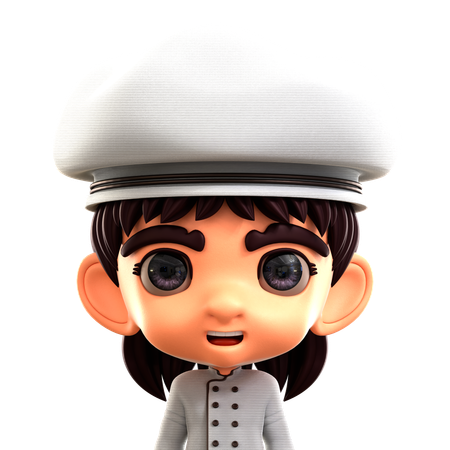 Female Chef  3D Icon