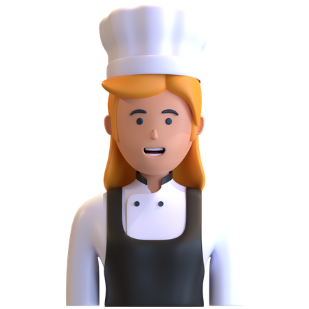 Female chef  3D Icon