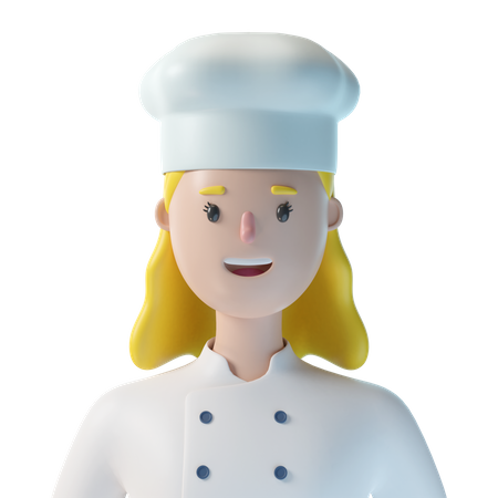 Female Chef  3D Illustration