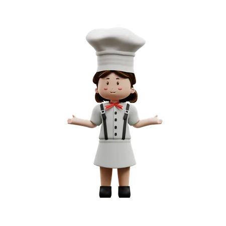 Female Chef  3D Illustration