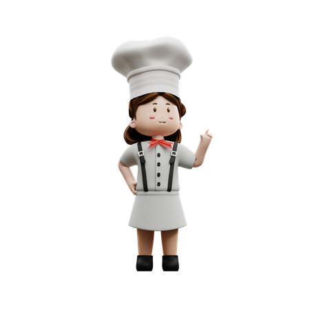 Female Chef  3D Illustration