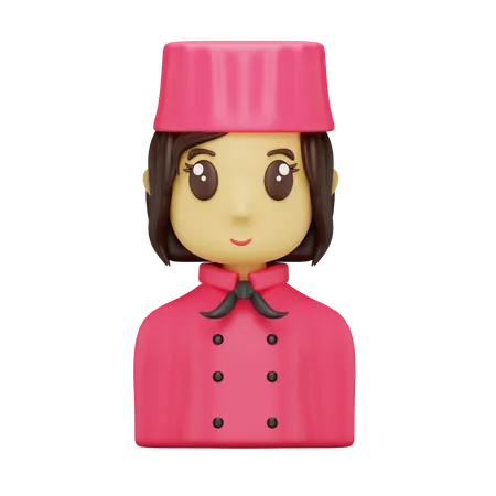 Female Chef  3D Icon