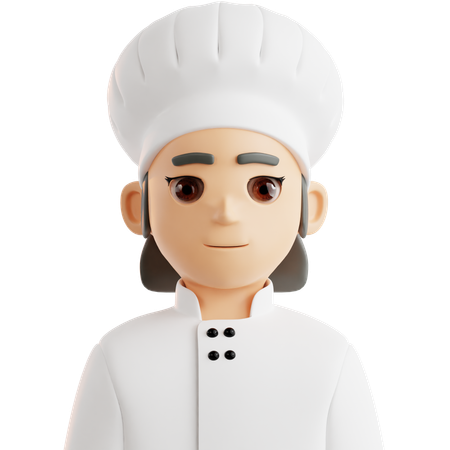 Female Chef Avatar  3D Icon
