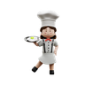 3ds of female chef