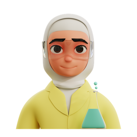 Female Chemist  3D Icon