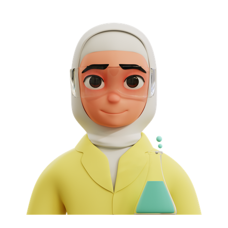 Female Chemist  3D Icon