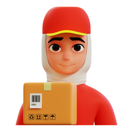 Female Courier  3D Icon