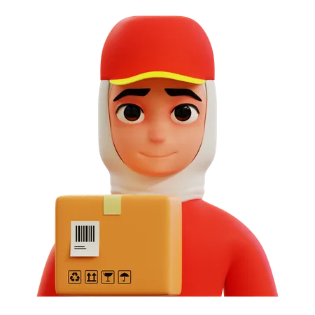 Female Courier  3D Icon