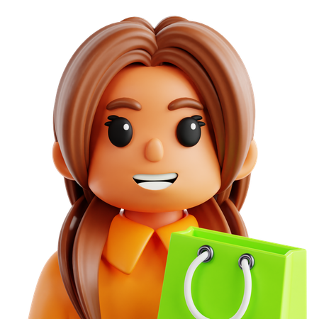 Female Customer  3D Icon