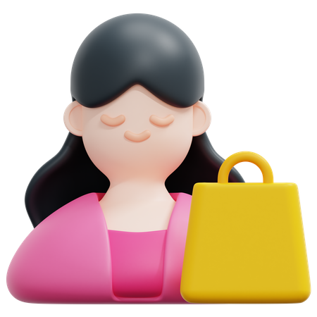 Female Customer  3D Icon