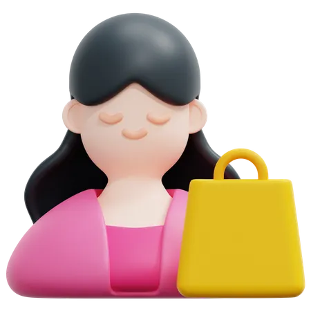 Female Customer  3D Icon