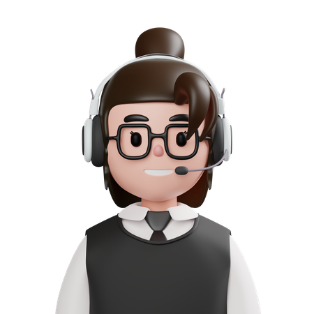 Female Customer Service  3D Icon