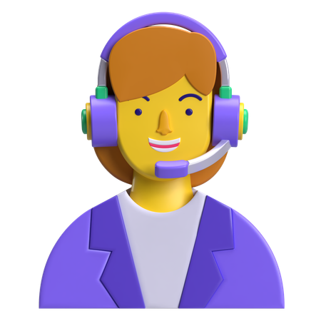 Female Customer Support  3D Icon