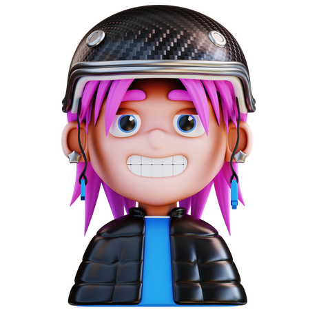 Female Cyclist  3D Icon