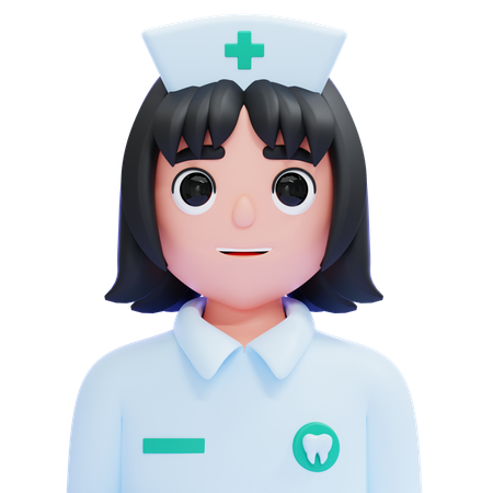 Female Dental Nurse  3D Icon