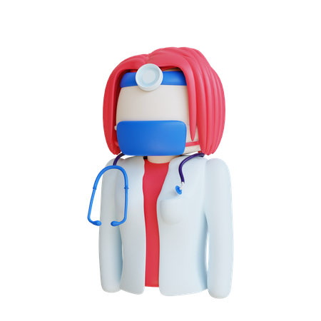 Female Doctor  3D Illustration