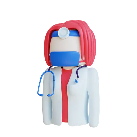 Female Doctor  3D Illustration