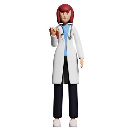 Female Doctor  3D Illustration