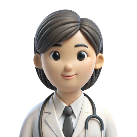 Female Doctor Avatar  3D Icon