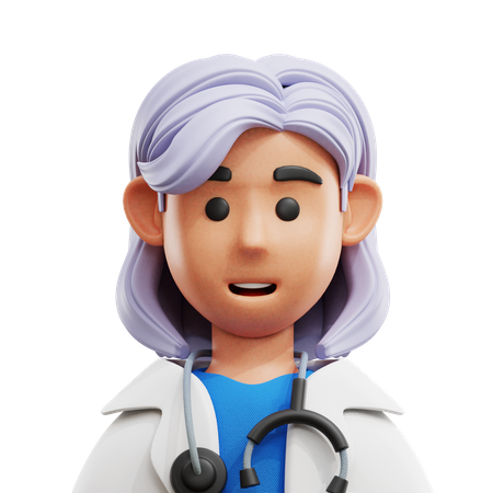 Female Doctor Avatar  3D Icon