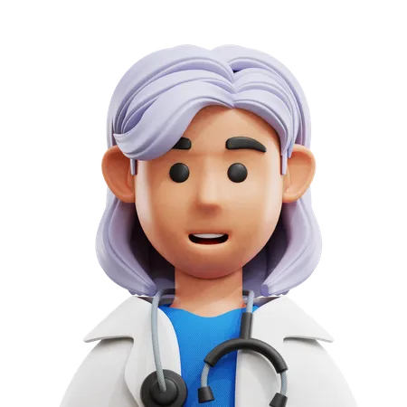 Female Doctor Avatar  3D Icon