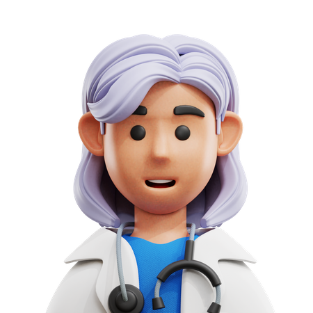 Female Doctor Avatar 3D Icon