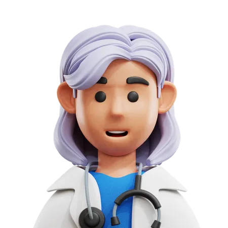 Female Doctor Avatar 3D Icon