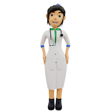 Female Doctor character  3D Icon