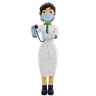 female doctor examination emoji 3d