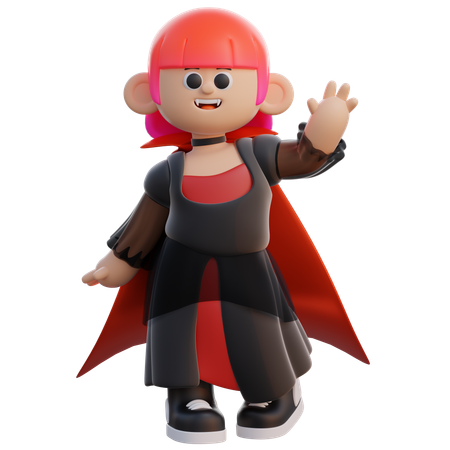 Female Dracula Costume  3D Icon