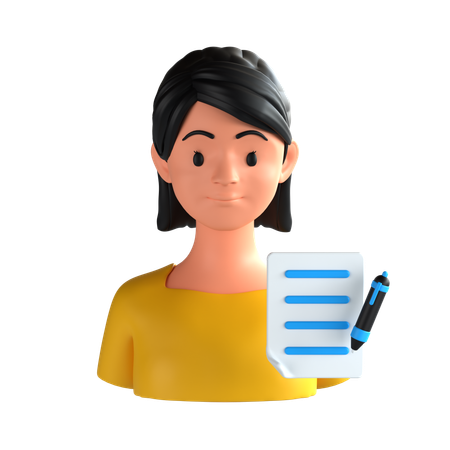 Female Editor  3D Icon