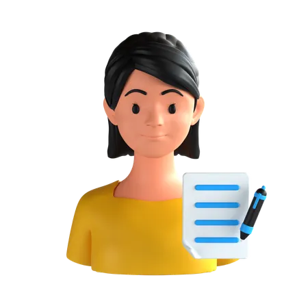 Female Editor  3D Icon