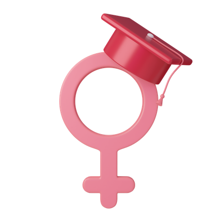 Female Education  3D Icon