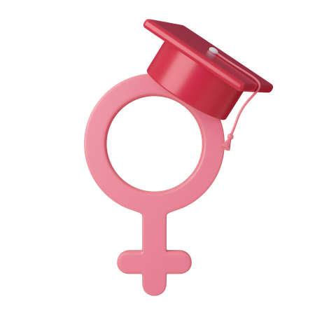 Female Education  3D Icon