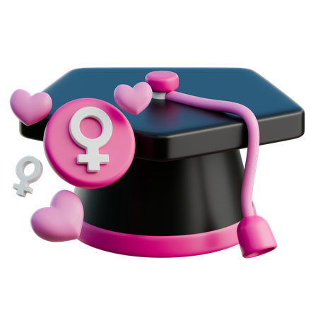 Female Education  3D Icon