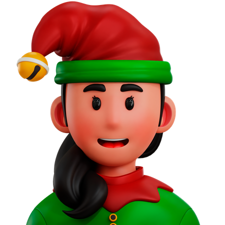 Female Elf  3D Icon